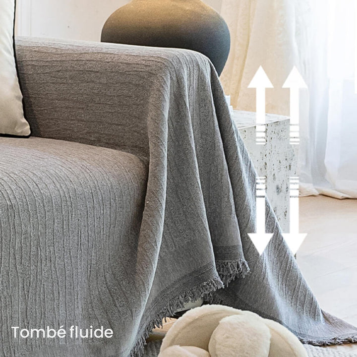 Wasserdichter Chenille-Sofabezug mit Wellenstruktur