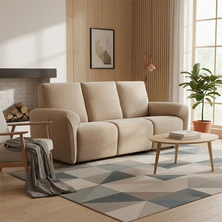 Elastischer Chenille-Bezug für Relaxsofas mit Fischgrätmuster