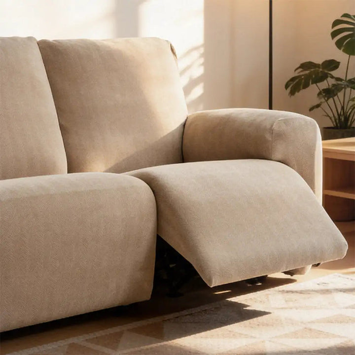 Elastischer Chenille-Bezug für Relaxsofas mit Fischgrätmuster
