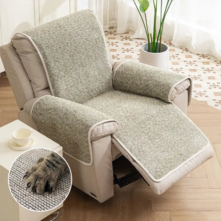 Chenille-Jacquard-Bezug für Sessel und Sofa, kratzfest – Chic – Grün