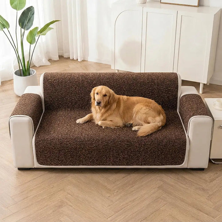 Chenille-Jacquard-Bezug für Sessel und Sofa, kratzfest – Chic – Braun
