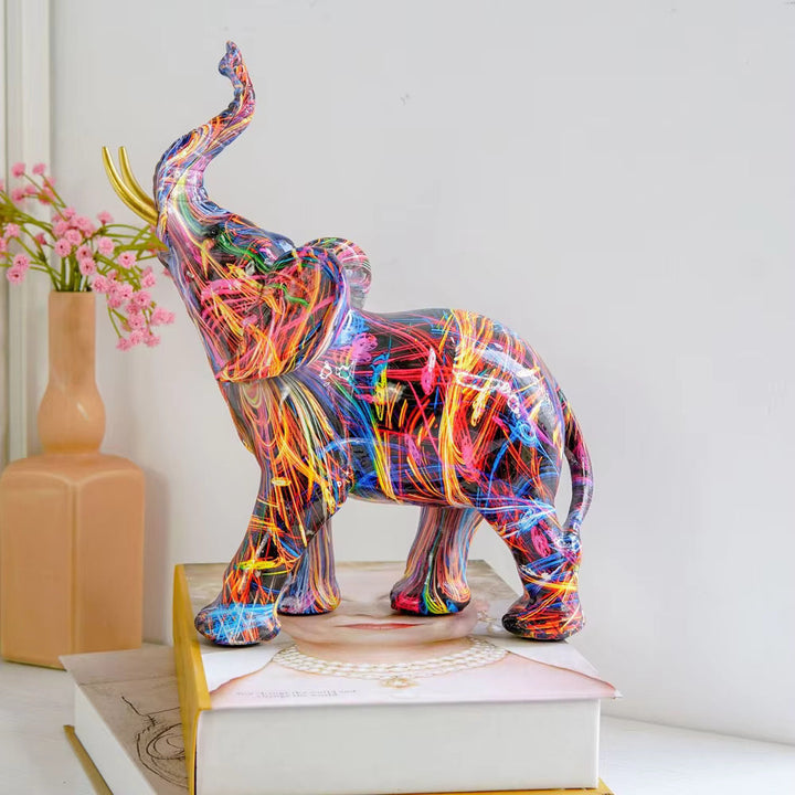Figur Elefant im Graffiti-Stil