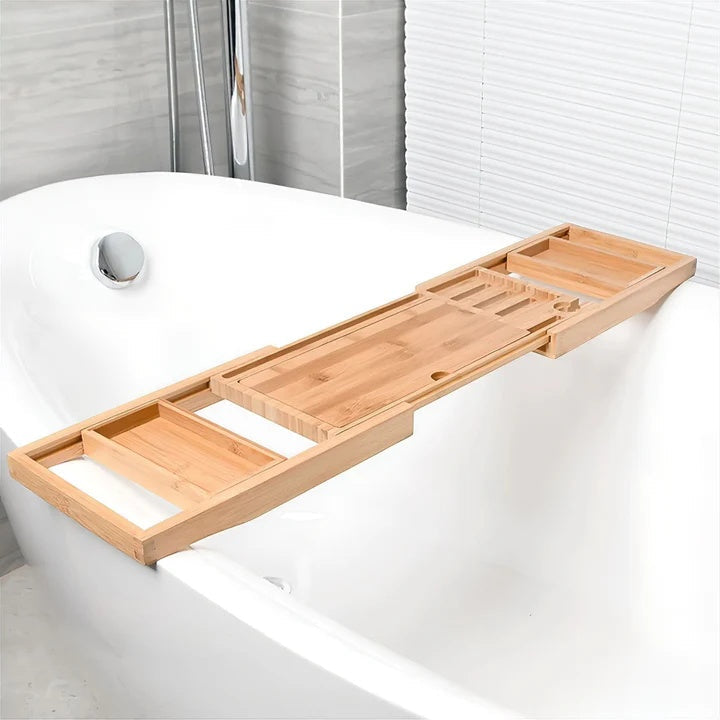 Badewannenablage Bambus ausziehbar