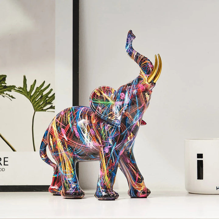Figur Elefant im Graffiti-Stil
