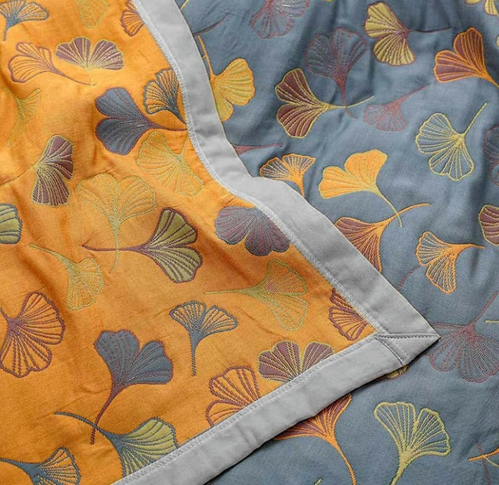 Wohndecke Ginkgoblatt wendbar