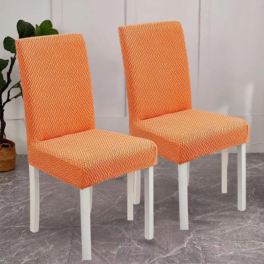Stuhlhusse Samt Jacquard elastisch