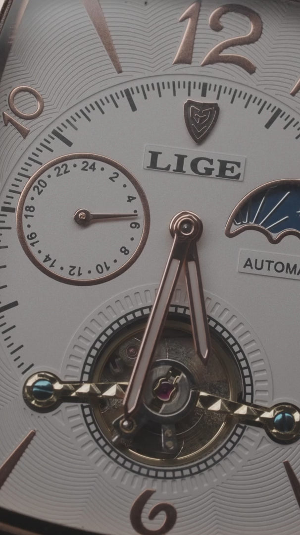 Reloj automático tonneau – detalle de la esfera